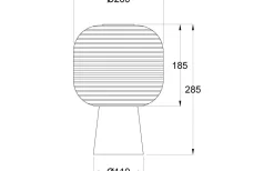 Aneta Aura Bordslampa 28cm Bruntbets/Vit* Bordslampor