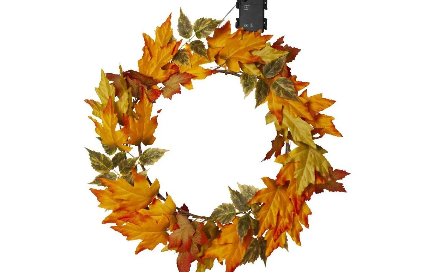 Star Trading Autumn Batteridriven Krans 45cm Amber Brun* Kransar|Utomhusdekorationer