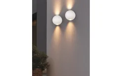 Vägglampor Utomhus<Trio Lighting Avisio 2xLED Vägglampa mattvit IP54