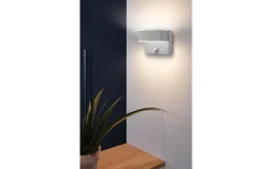 Azzinano Fasadlampa Rörelse LED 3000K 2x5,6W Silverfärgad IP44