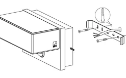 Azzinano Fasadlampa Rörelse LED 3000K 2x5,6W Silverfärgad IP44