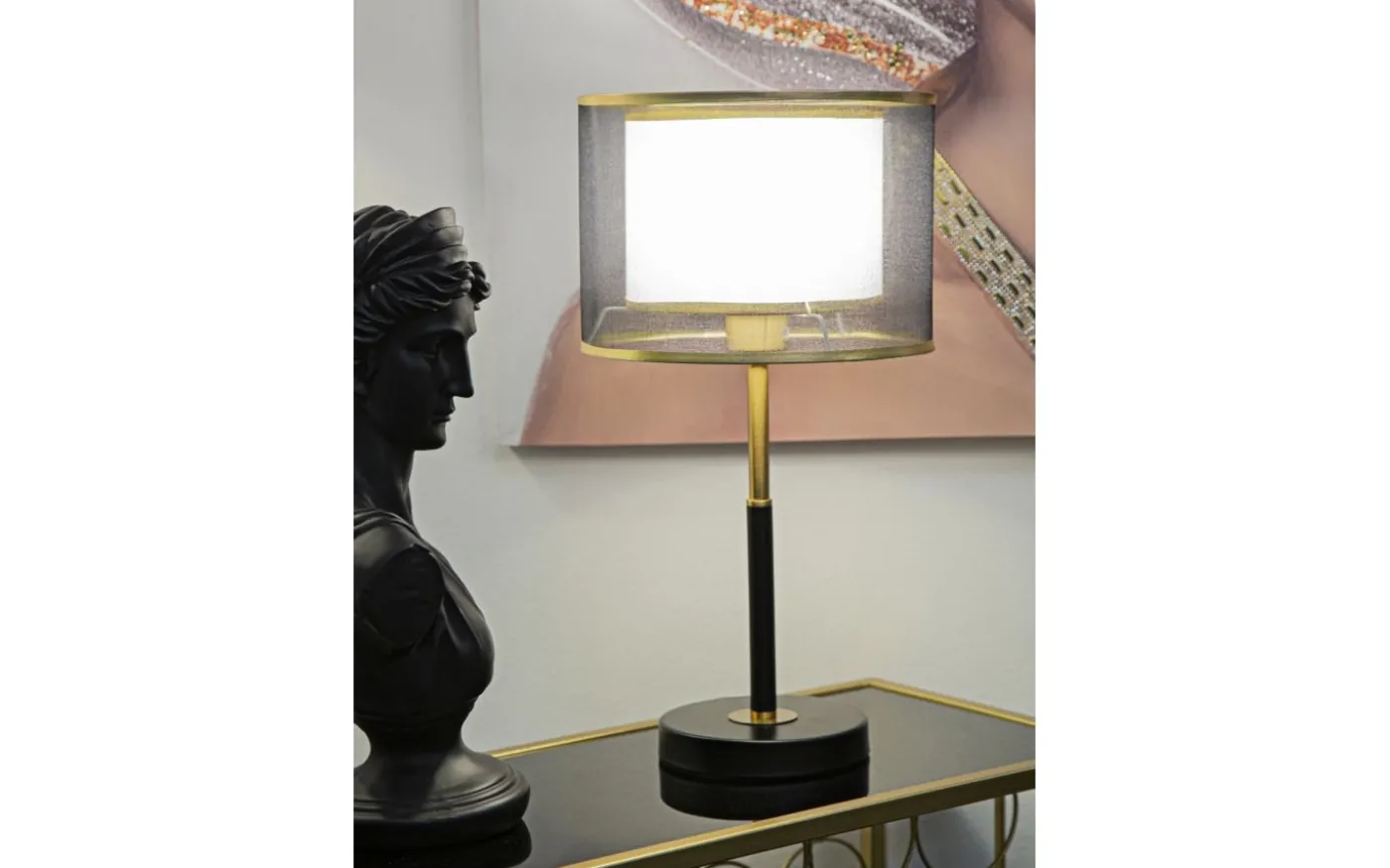Azzurro Bordslampa 48cm Svart/Guld
