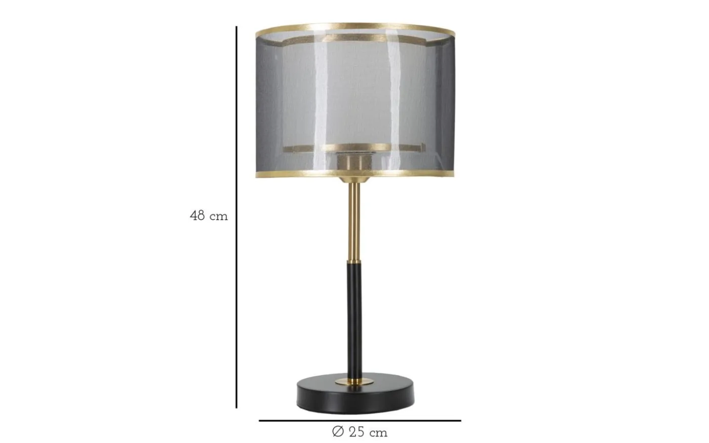 Azzurro Bordslampa 48cm Svart/Guld