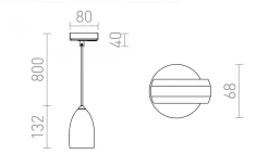 Babades 1-fas Pendel Nickel