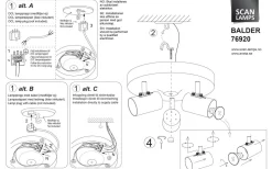 Balder Takspotlight 25cm Vit/Krom
