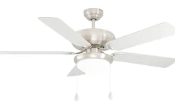 Takfläktar<Eglo Ballina Takfläkt 132cm Nickel Med Belysning