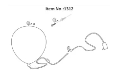 Globen Lighting Balloon Vägglampa 35cm LED 6W Vit*Barn Barnrum