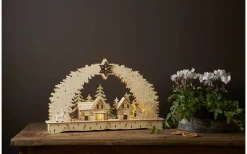 Bamberg Batteridriven Ljusstake 45cm Natur/Vit