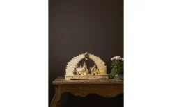 Bamberg Batteridriven Ljusstake 45cm Natur/Vit