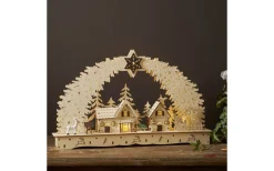 Bamberg Batteridriven Ljusstake 45cm Natur/Vit