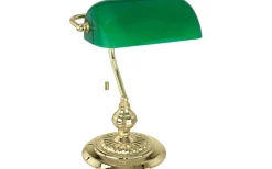 Banker Skrivbordslampa 39cm Mässing/Grön