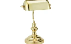 Bankers Bordslampa 42cm Mässing