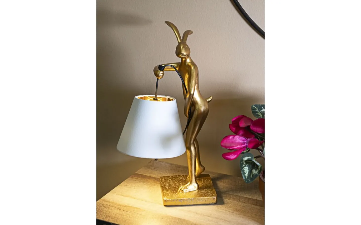 Mauro Ferretti Barca Bordslampa Kanin 47cm Guld* Bordslampor