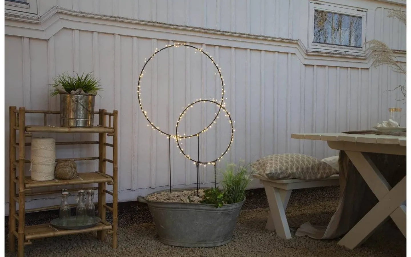 Julpynt Utomhus<Star Trading Barlumi Rund på Markspett 120cm Svart IP44