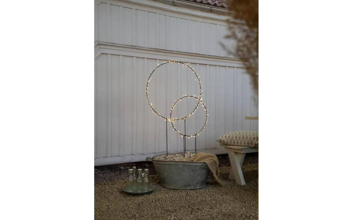 Julpynt Utomhus<Star Trading Barlumi Rund på Markspett 120cm Svart IP44