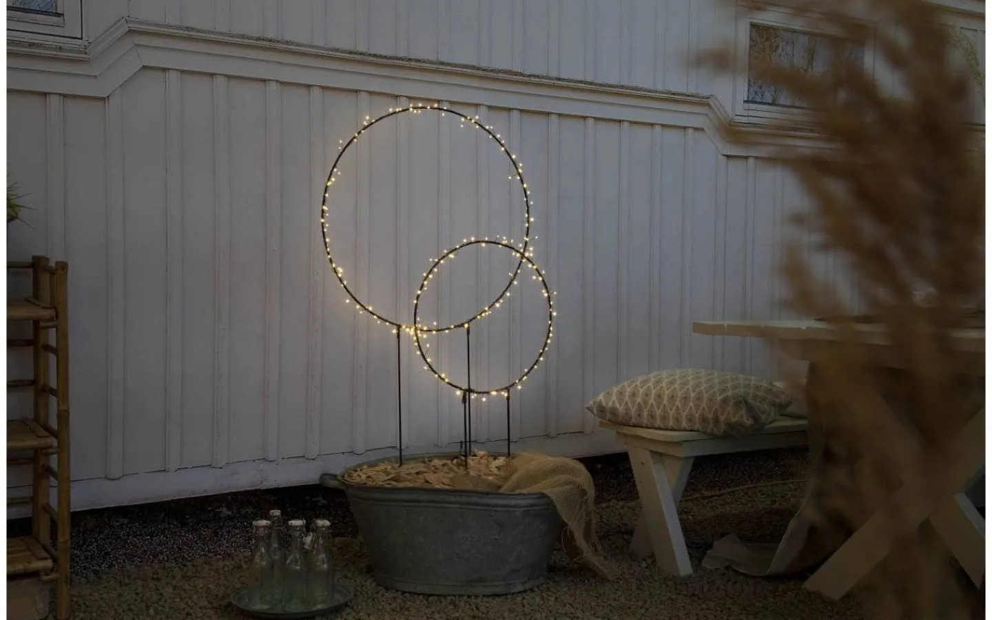 Julpynt Utomhus<Star Trading Barlumi Rund på Markspett 120cm Svart IP44