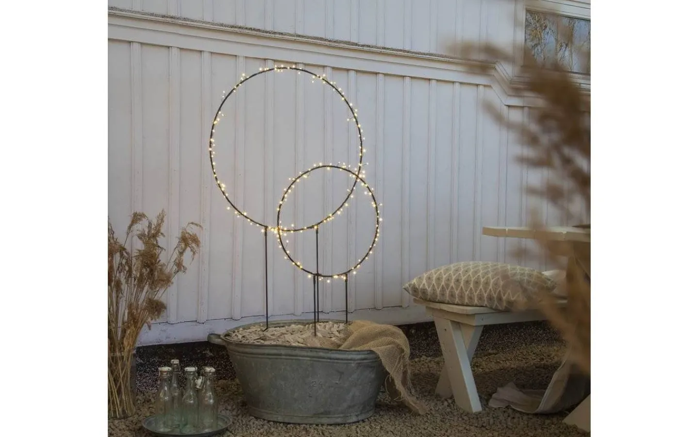 Julpynt Utomhus<Star Trading Barlumi Rund på Markspett 120cm Svart IP44