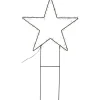 Barlumi Stjärna på Markspett 115cm Svart IP44
