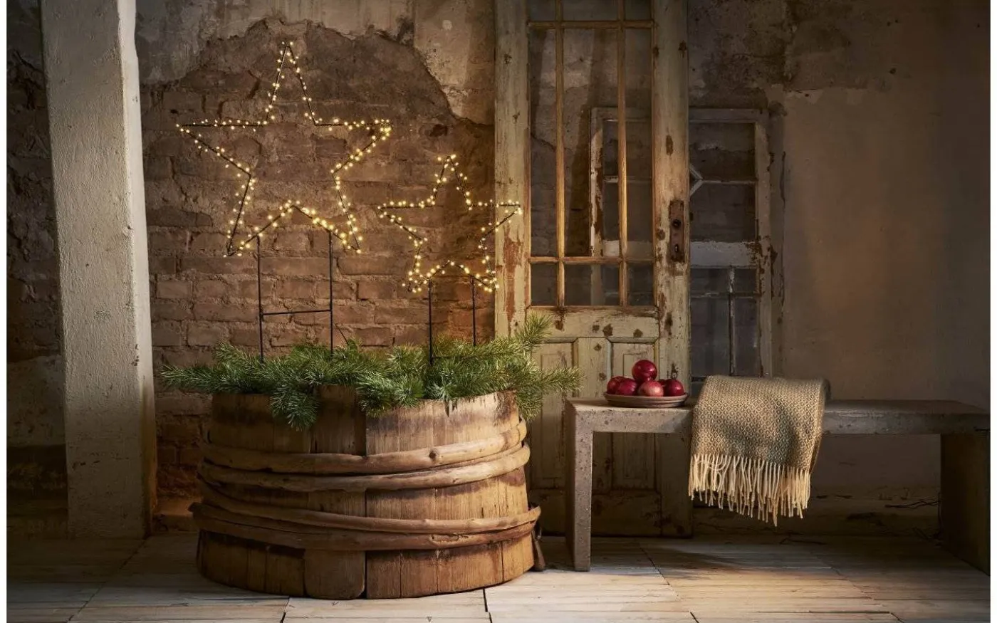 Barlumi Stjärna på Markspett 115cm Svart IP44