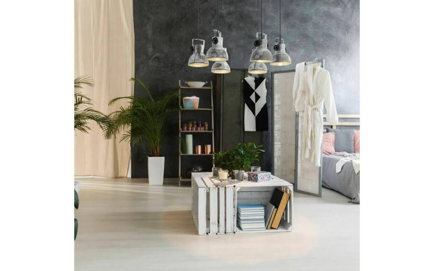 Barnstaple Taklampa 6L Grå