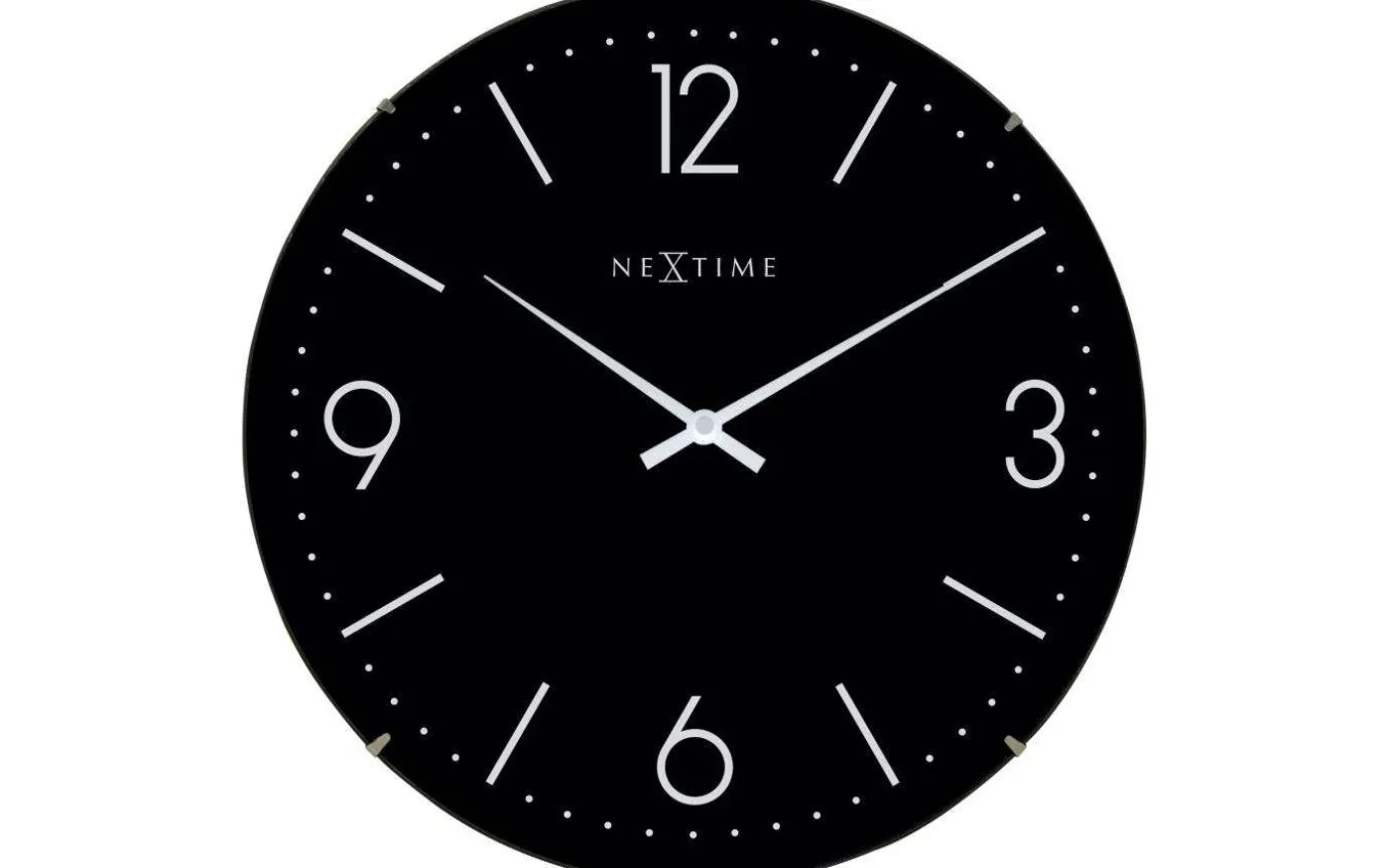 Basic Dome Väggklocka Ø35cm Svart/Glas