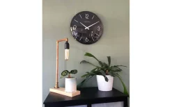 Basic Dome Väggklocka Ø35cm Svart/Glas