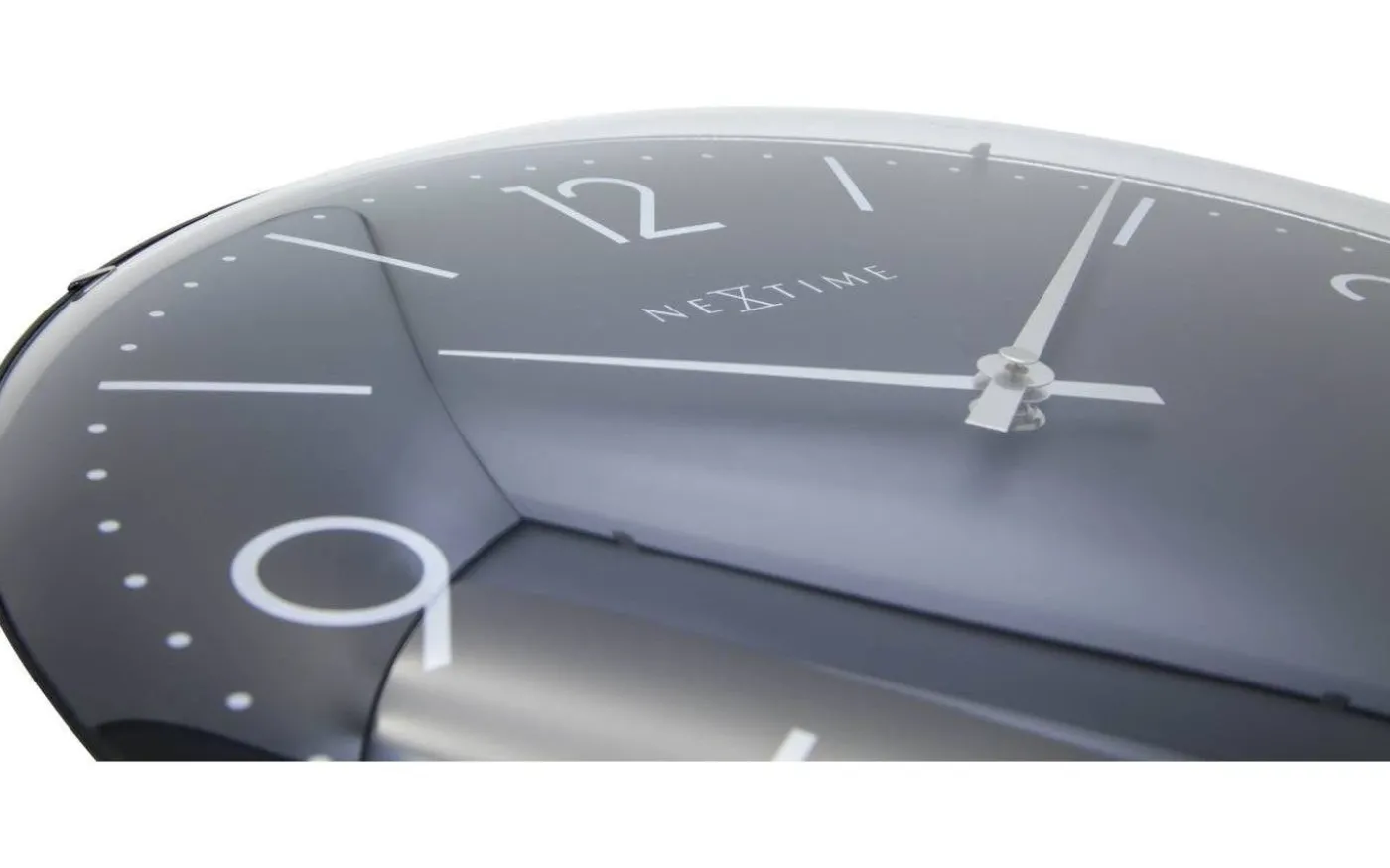 Basic Dome Väggklocka Ø35cm Svart/Glas