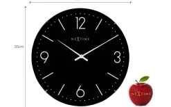 Basic Dome Väggklocka Ø35cm Svart/Glas