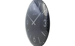 Basic Dome Väggklocka Ø35cm Svart/Glas