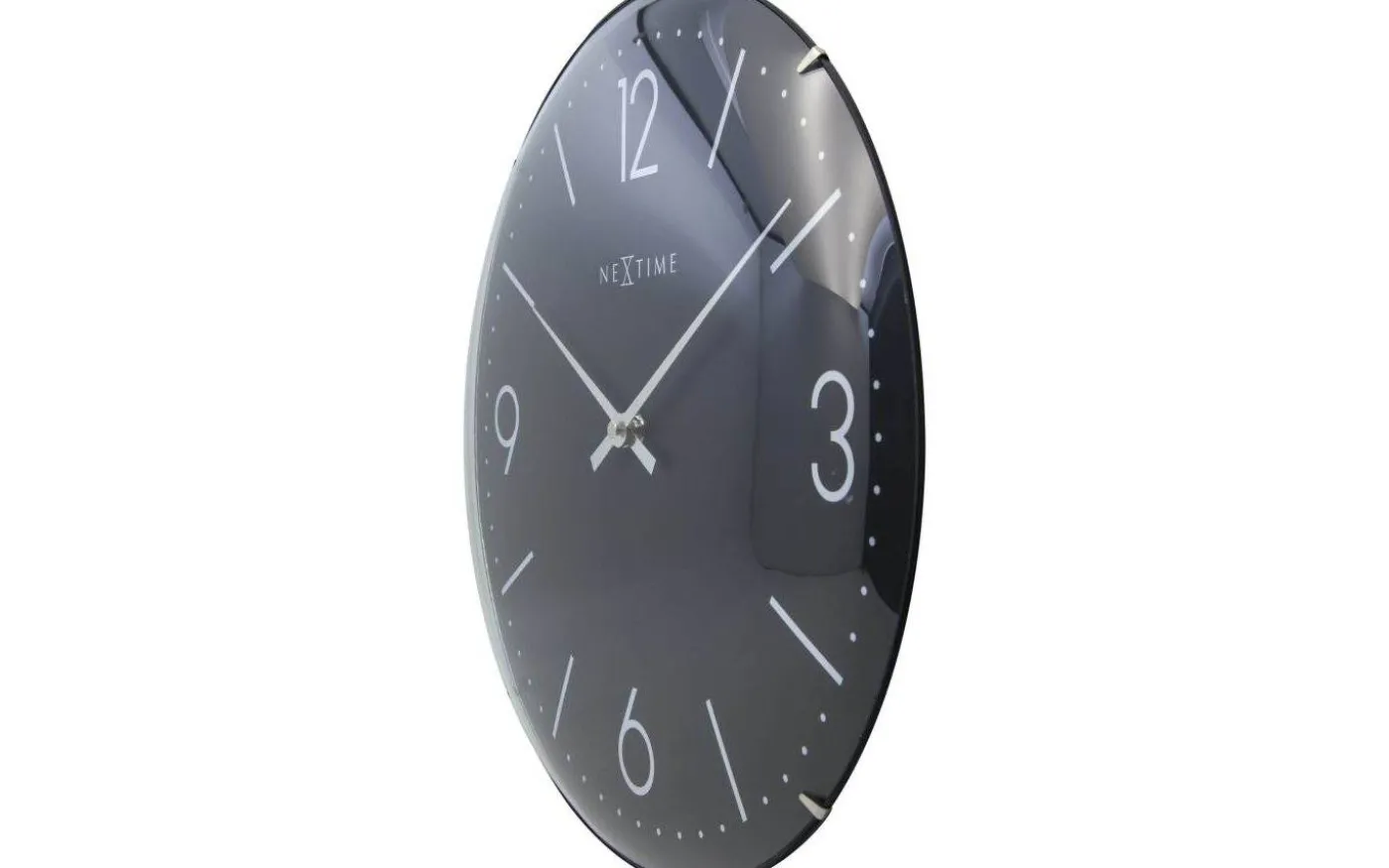 Basic Dome Väggklocka Ø35cm Svart/Glas