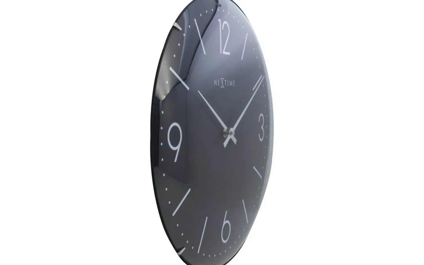 Basic Dome Väggklocka Ø35cm Svart/Glas