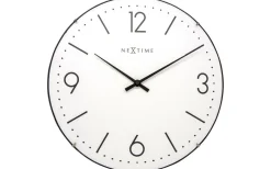 Basic Dome Väggklocka Ø35cm Vit/Glas