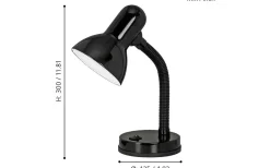 Basic Skrivbordslampa 30cm Svart