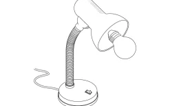 Basic Skrivbordslampa 30cm Svart