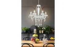 Basilano Kristallkrona 6-Arm 72cm Krom