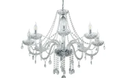 Kristallkronor<Eglo Basilano Kristallkrona 8-Arm 82cm Krom