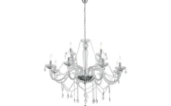 Kristallkronor<Eglo Basilano Kristallkrona 12-Arm 100cm Krom