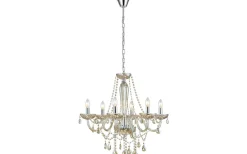 Kristallkronor<Eglo Basilano Kristallkrona 6-Arm 72cm Konjak