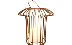 Dyberg Larsen Basket Laddbar/Solcells Lykta 32cm LED 3000K Terrakotta IP44* Ljuslyktor|Uppladdningsbara Lampor Utomhus