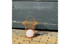 Dyberg Larsen Basket Laddbar/Solcells Lykta 32cm LED 3000K Terrakotta IP44* Ljuslyktor|Uppladdningsbara Lampor Utomhus