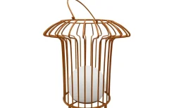 Dyberg Larsen Basket Laddbar/Solcells Lykta 32cm LED 3000K Terrakotta IP44* Ljuslyktor|Uppladdningsbara Lampor Utomhus