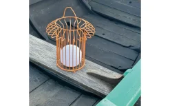 Dyberg Larsen Basket Laddbar/Solcells Lykta 32cm LED 3000K Terrakotta IP44* Ljuslyktor|Uppladdningsbara Lampor Utomhus