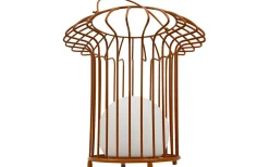 Dyberg Larsen Basket Laddbar/Solcells Lykta 32cm LED 3000K Terrakotta IP44* Ljuslyktor|Uppladdningsbara Lampor Utomhus