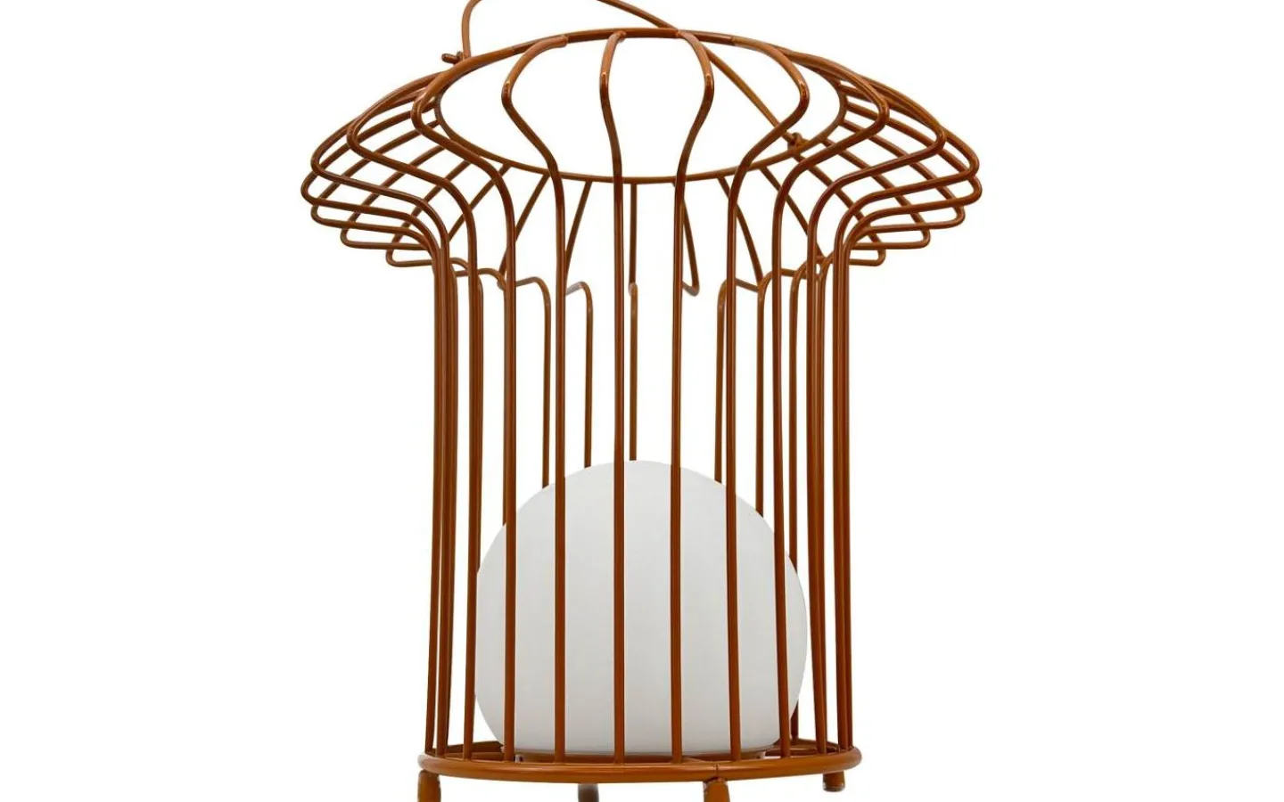 Dyberg Larsen Basket Laddbar/Solcells Lykta 32cm LED 3000K Terrakotta IP44* Ljuslyktor|Uppladdningsbara Lampor Utomhus