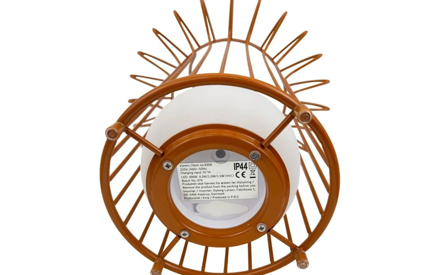 Dyberg Larsen Basket Laddbar/Solcells Lykta 32cm LED 3000K Terrakotta IP44* Ljuslyktor|Uppladdningsbara Lampor Utomhus