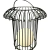 Ljuslyktor|Uppladdningsbara Lampor Utomhus<Dyberg Larsen Basket Laddbar/Solcells Lykta 32cm LED 3000K Svart IP44