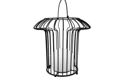 Ljuslyktor|Uppladdningsbara Lampor Utomhus<Dyberg Larsen Basket Laddbar/Solcells Lykta 32cm LED 3000K Svart IP44
