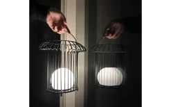 Ljuslyktor|Uppladdningsbara Lampor Utomhus<Dyberg Larsen Basket Laddbar/Solcells Lykta 32cm LED 3000K Svart IP44