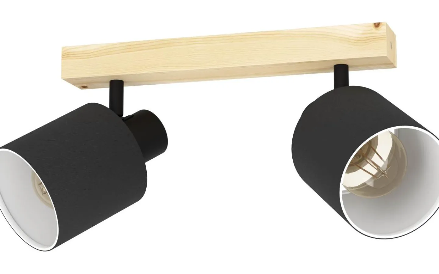 Eglo Batallas Takspotlight 30cm Svart* Avlånga Takspotlights|Takspot Med 2 Lampor