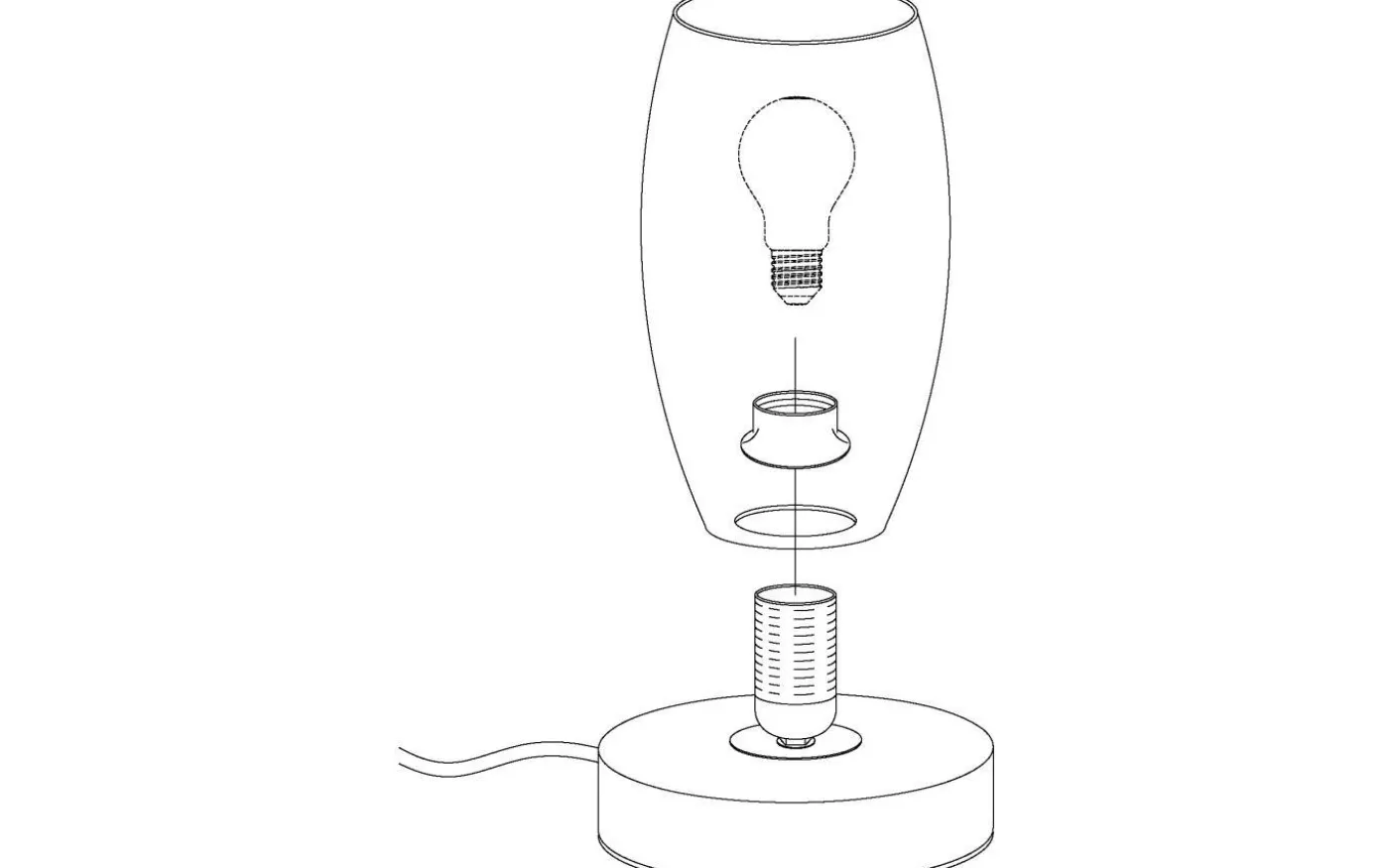 Batista Bordslampa 23cm Nickel